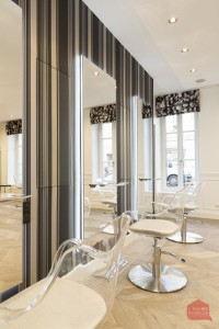 Création, conception et décoration du salon de coiffure MGB sur Chantilly