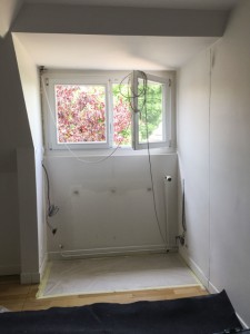 Création d’une salle de douche dans une chambre d’amis sur Chantilly