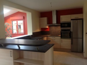 Travaux de  rénovation et décoration d'un espace ouvert sur Crépy en Valois