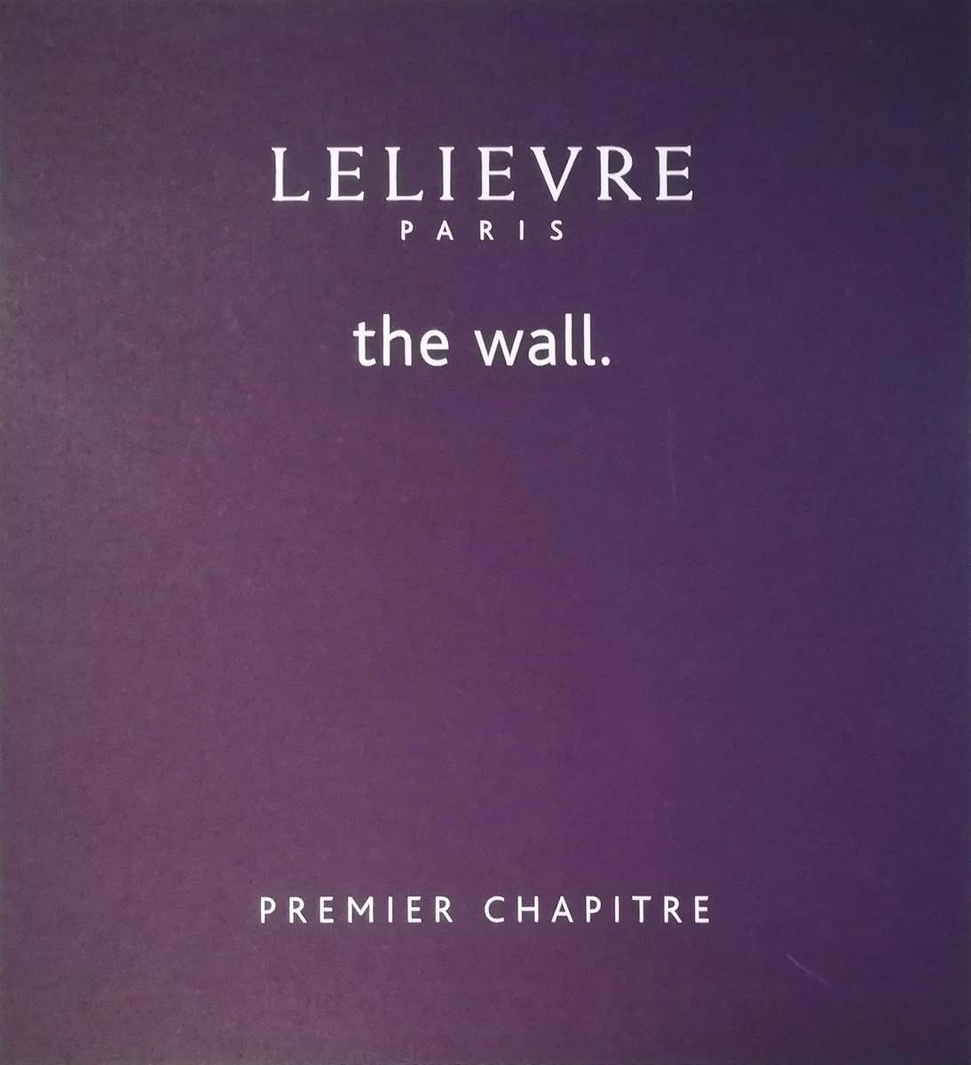 Premier Chapitre - Lelièvre Paris