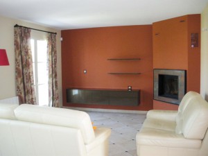 Aménagement et Décoration de l'espace TV - Cheminée