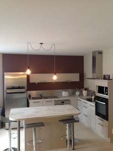Conception d'une cuisine dans un espace ouvert sur séjour près de Senlis
