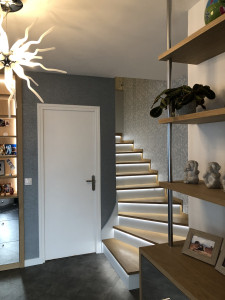 Rénovation d’une Entrée, Montée d’escalier et Palier dans le 77