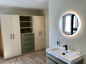 Création d'une salle de bain avec espace dressing intégré sur Ermenonville